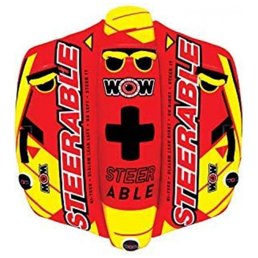 Boia Rebocável Aquática para 2 Pessoas com Bomba de Ar WOW Sports Vermelha