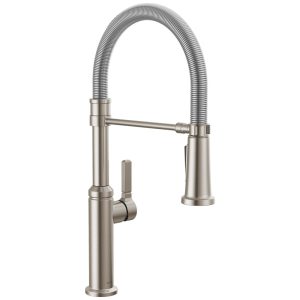 Torneira Cozinha Estilo Comercial com Pulverizador Pull Down Magnético Delta Rhett Pro 18829-SS-DST Níquel Escovado