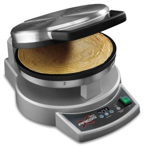 Chapa Dupla Face Profissional Antiaderente Multiuso com Aquecimento Rápido Limpeza Sem Esforço e Temporizador Programável 110V 1800W Waring WSC300 Prata