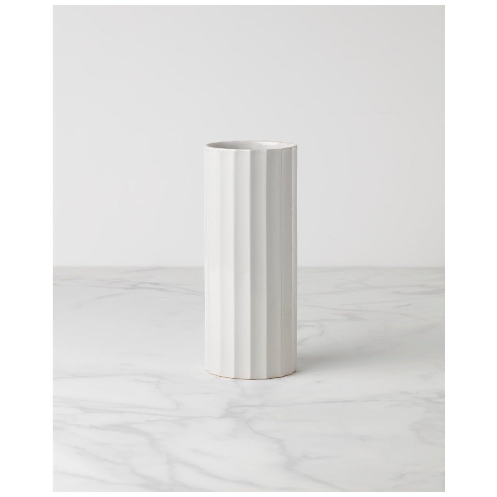 Vaso Cilíndrico Lenox French Perle Scallop 1 Unidade Branco - Imagem 2