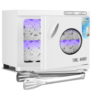 Aquecedor de Toalha Elétrico para Barbearia 23L com Janela Transparente 110V JXSDLIY Branco