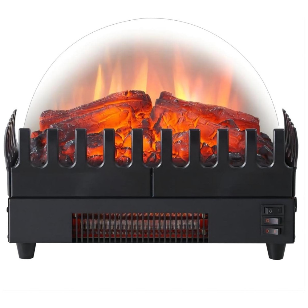 Lareira Elétrica Ecológica 16" 40 cm com Leito de Brasa Realista e Termostato 110V 1500W PuraFlame EF361B Preta - Imagem 3