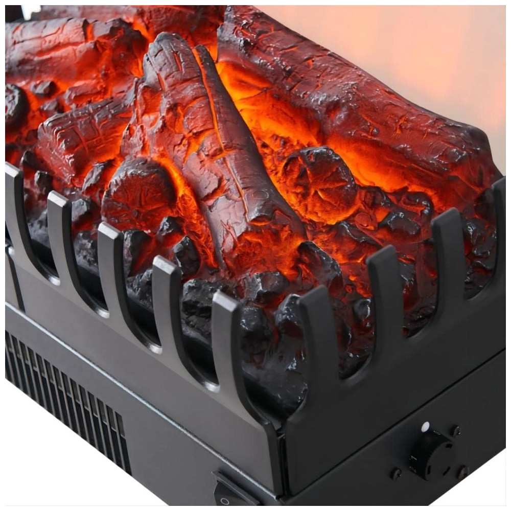 Lareira Elétrica Ecológica 16" 40 cm com Leito de Brasa Realista e Termostato 110V 1500W PuraFlame EF361B Preta - Imagem 5