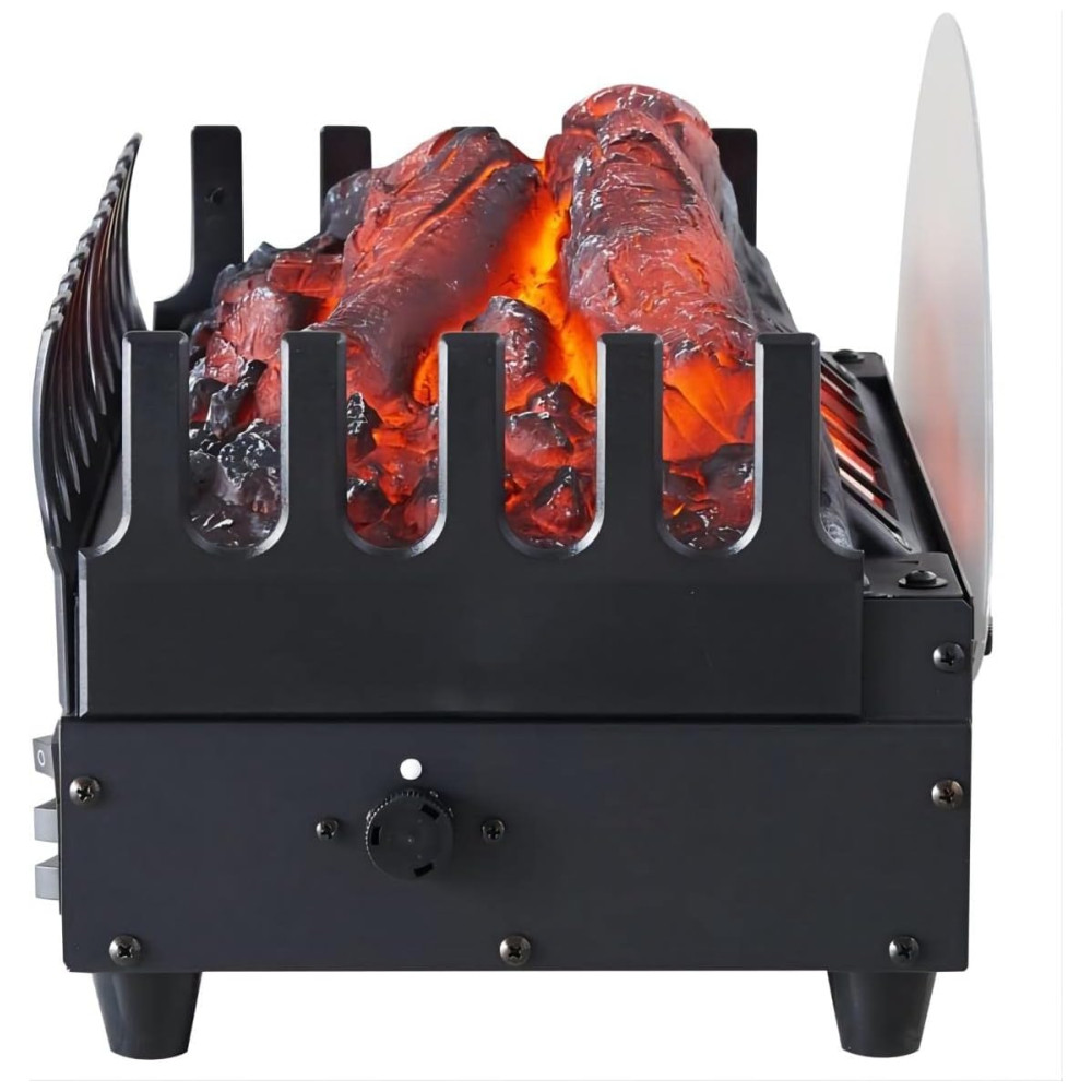 Lareira Elétrica Ecológica 16" 40 cm com Leito de Brasa Realista e Termostato 110V 1500W PuraFlame EF361B Preta - Imagem 6