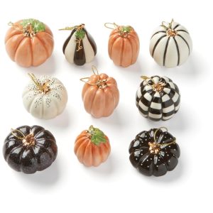 Conjunto de Enfeites Mini Abóboras Lenox 889140 10 Peças Colorido