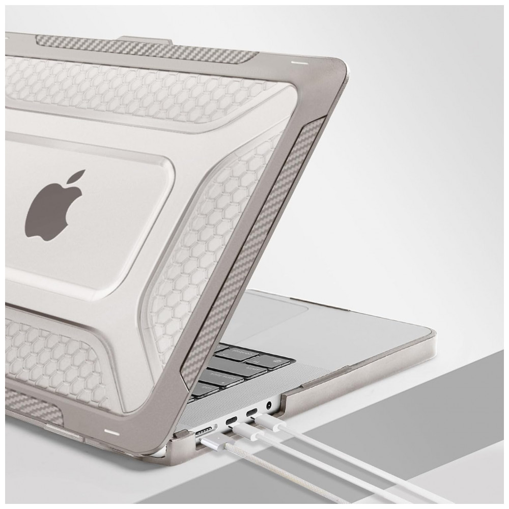 MOSISO Capa Rígida Honeycomb para MacBook Pro 16" 2021-2025 M1/M2/M3/M4 Pro/Max com Suporte Dobrável e Capa de Teclado, Caqui - Imagem 7