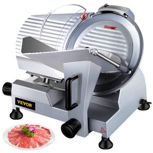 Fatiador de Frios Elétrico Semiautomático de Aço Carbono 420W 110v VBENLEM Meat Slicer 12 inch Prateado