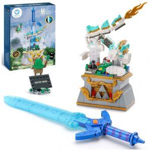 Espada Mestre Luminescente Sillbird BOTW com Dragão 677 Peças para Montagem Decorativa