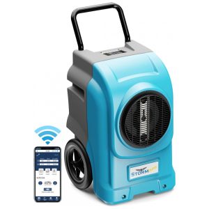 Desumidificador Industrial de 127 Litros para Ambientes Amplos com Bomba e Mangueira de Drenagem AlorAir Azul