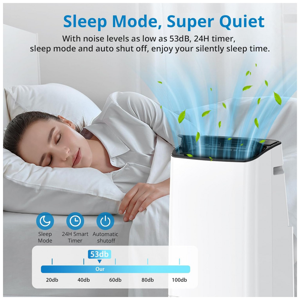 Ar-condicionado Portátil GarveeLife 14000 BTU com Controle Remoto, Unidade de Ar Condicionado 3 em 1, Atinge até 69,68 metros quadrados - Imagem 6