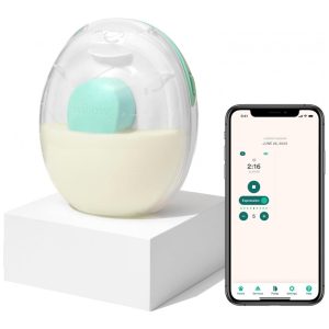 Bomba Tira Leite Elétrica Sem Fio com 9 Níveis de Força de Sucção de Nível Hospitalar e Compatível com APP 1Un Willow Branca