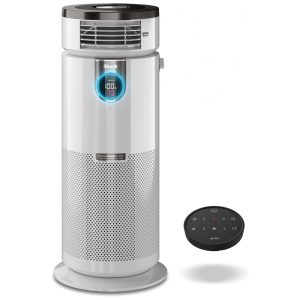 Purificador Ventilador e Aquecedor para Espaços até 92m2 com Filtro HEPA e Tela Digital Shark HC502 Branco