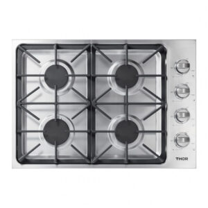 Cooktop a gás 4 queimadores Thor Kitchen inox profissional queimador 18.000 BTU grades de ferro fundido 110V