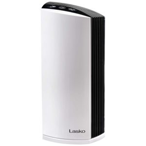 Purificador de Ar para Espaços até 15m2 com Temporizador Filtragem de 2 Estágios Remove Fumaça Odores Pelos Partículas Pequenas Pólen e Poeira Lasko LP300 Branco
