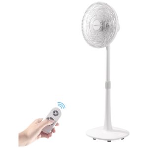 Ventilador Pedestal com 7 Lâminas 4 Velocidades e Altura Ajustável 110V BananaDeer Branco