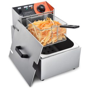 Fritadeira Elétrica Profissional 12 Litros de Capacidade com Luvas Aço Inoxidável 110V 2500W WeChef