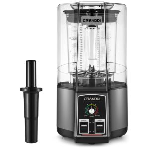 Liquidificador Comercial CRANDDI K85 22L 1500W 9 Velocidades Tampa Amortecedora Cinza 110V