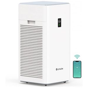 Purificador de Ar com Filtro True HEPA H13 Área até 420 m2 e Controle por APP Lifubide Y1000 Branco