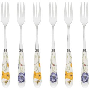 Conjunto de Garfo de Coquetel Mais Charme e Elegância para Sua Mesa com 6 Peças e Material de Aço Inoxidável Lenox Colorido