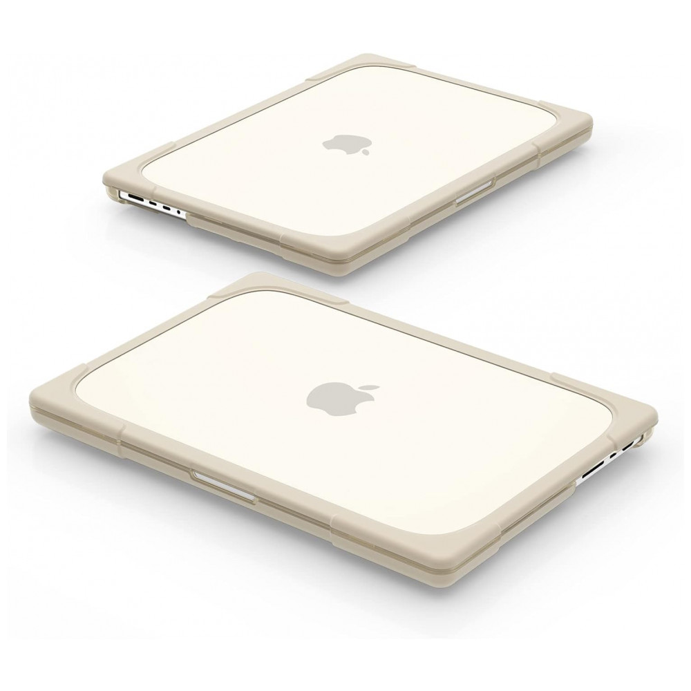 Capa Rígida Batianda MacBook Pro 14" Cáqui – Modelos A2992 A2918 A2779 A2442 com Suporte Dobrável e Proteção Completa - Imagem 5