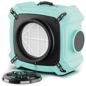 Purificador de Ar Industrial com Filtro HEPA de 3 Estágios e Saída GFCI ALORAIR PureAiro HEPA Max 770 Verde