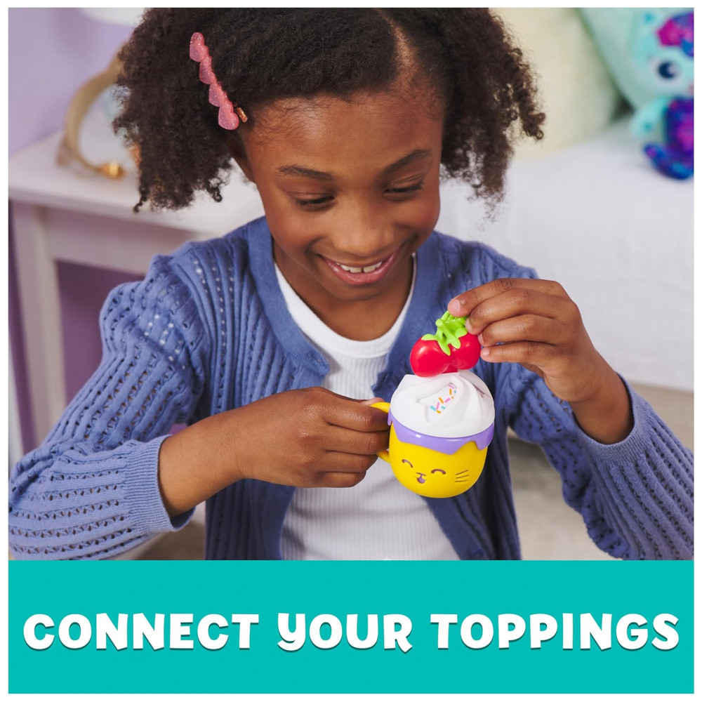 Conjunto Festa de Chocolate Quente da Casa de Bonecas da Gabby, Brincadeira de Faz de Conta com Kit de Doces e Frutas Sprinkles, Gabby's Dollhouse - Imagem 5