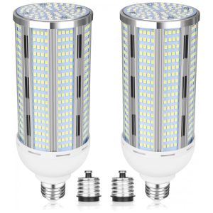 Lâmpada LED Corn 100W Elivern (2 un) 12000 lúmens 5000K daylight base E26/E39 super brilhante ideal para garagem fábrica galpão e área externa.