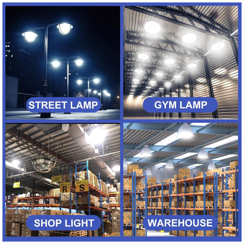 Lâmpada LED Corn 100W Elivern (2 un), 12000 lúmens, 5000K daylight, base E26/E39, super brilhante, ideal para garagem, fábrica, galpão e área externa. - Imagem 2
