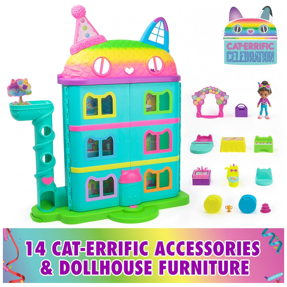 Casa de Bonecas Gabbys Dollhouse, Playset de Varanda Cakeys Fruit Smoothie, 8 peças com Figuras de Brinquedo, Acessórios de Casa de Bonecas - Imagem 2