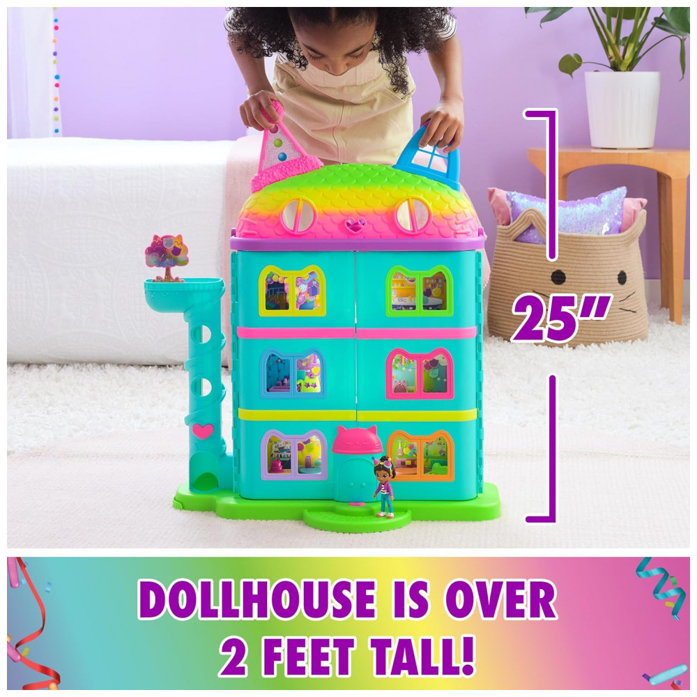 Casa de Bonecas Gabbys Dollhouse, Playset de Varanda Cakeys Fruit Smoothie, 8 peças com Figuras de Brinquedo, Acessórios de Casa de Bonecas - Imagem 4