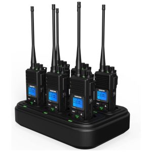 Rádio Comunicador Walkie Talkie SAMCOM Rádio Bidirecional de Longo Alcance Recarregável 5W de Alta Potência para Adultos com Carregador 6 unidades