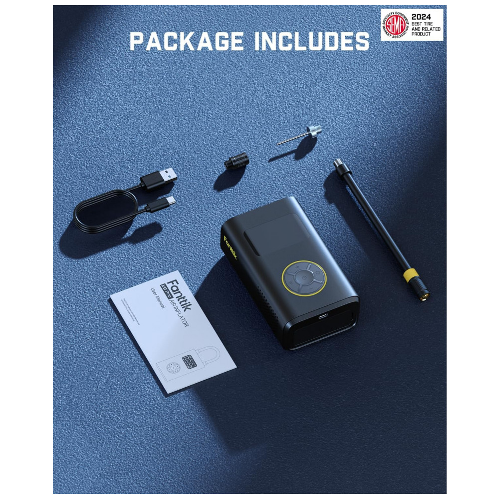 Inflador de Pneus Portátil Fanttik X9 Pro para Carros Compactos, Encha Rápido em 1 Minuto com Bomba Elétrica e Medidor Digital de Pressão, Compressor - Imagem 9