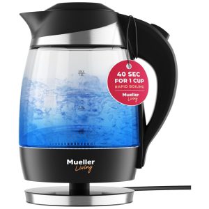 Premium Chaleira Elétrica 1.8L 1500W com Desligamento Automático MUELLER AUSTRIA M99S Preto