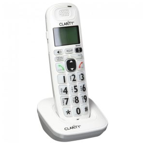 Ramal Sem Fio Clarity D704HS Branco Amplificado 40dB DECT 6.0 Speakerphone Display Caller ID Expansão p/ D700 Series 1 AAA