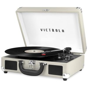 Vitrola Toca Discos 3 Velocidades sem fio com USB 45 RPM 110v VICTROLA VSC 550BT LTG Branco