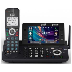 Telefone Sem Fio AT&T DLP73190 Grafite/Preto 1 Handset DECT 6.0 com Tela Colorida 5" Bloqueador Inteligente Connect to Cell Bluetooth Secretária Digital 40 Minutos Conferência Intercom