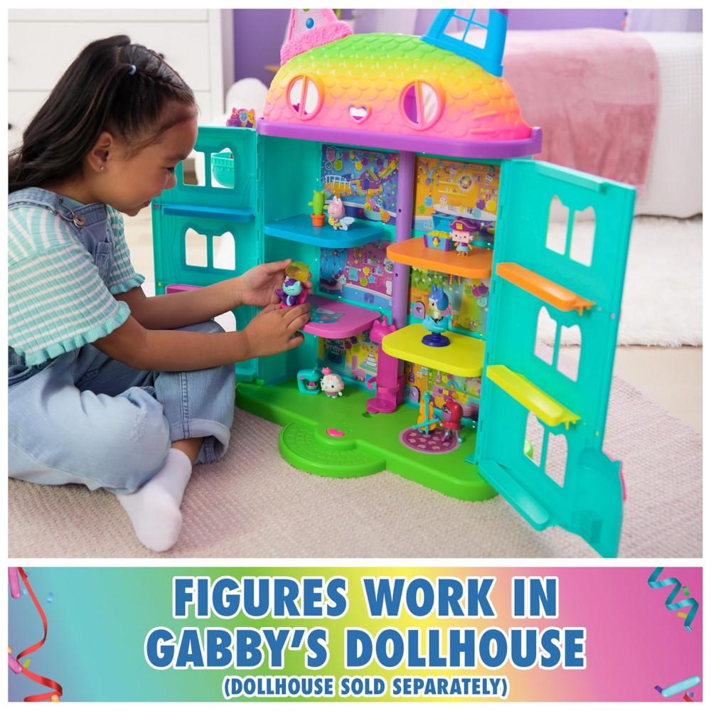 Brinquedo Gabbys Dollhouse, Conjunto de Presente com 12 Figuras de História, 6 Figuras e 6 Acessórios para Casinha de Bonecas, Brinquedo para Meninas - Imagem 6