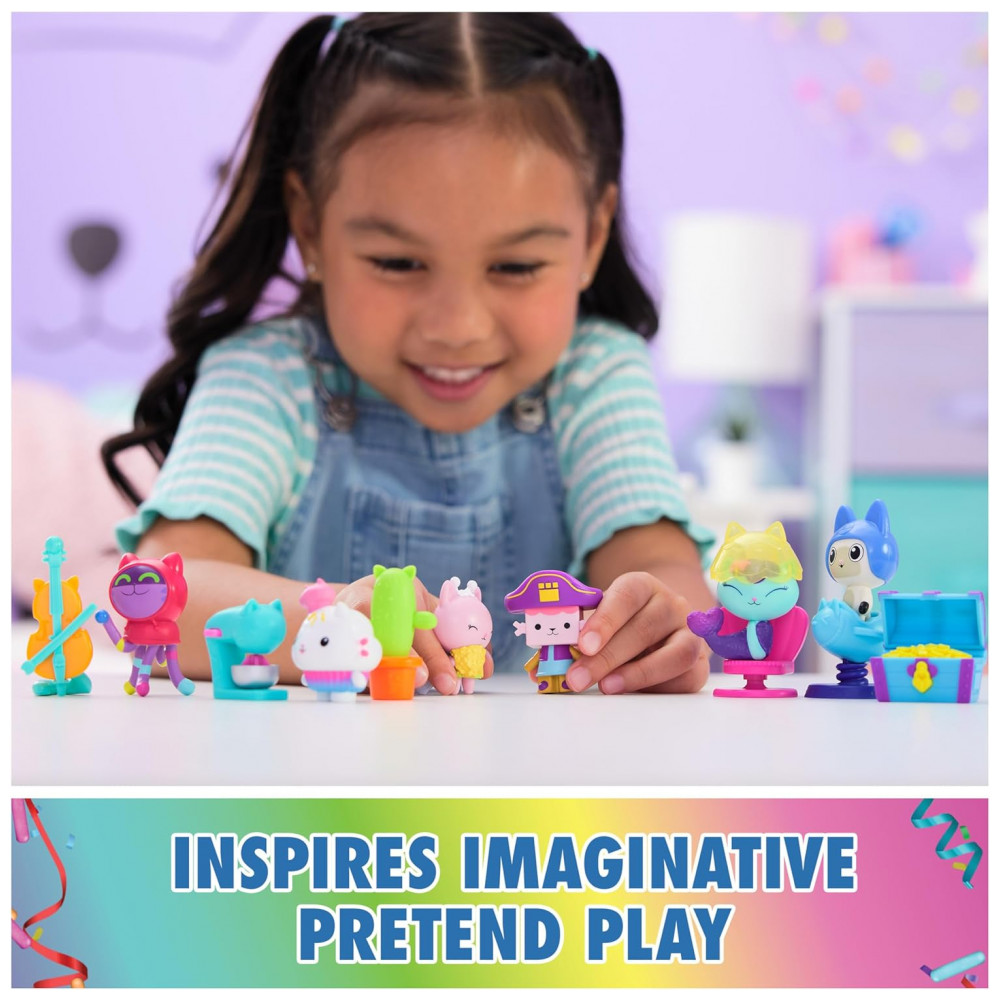 Brinquedo Gabbys Dollhouse, Conjunto de Presente com 12 Figuras de História, 6 Figuras e 6 Acessórios para Casinha de Bonecas, Brinquedo para Meninas - Imagem 9