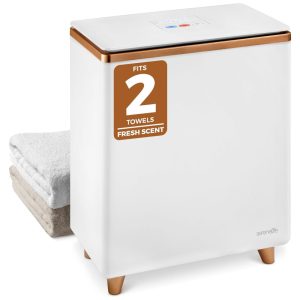 Aquecedor de Toalha Elétrico Para 2 Toalhas Grandes com Fragrância Personalizada e Desligamento Automático 110V SereneLife SLTLR150 Branco