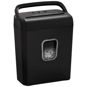 Fragmentador de Papel e Cartões até 6 Folhas Micro Cortado Uso Doméstico 110V Bonsaii Preto