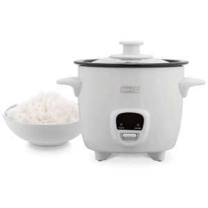 Mini Panela de Arroz Elétrica 1 L com Função de Manter Aquecido 200W 110v DASH DRCM200GBWH04 Branco