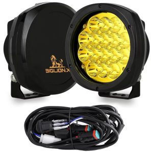 Farol de Milha LED Offroad com 18800 Lúmens e Luz Branca 30V 160W 2Un BIGLIONX Preto