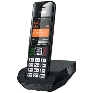 Telefone Sem Fio Gigaset Comfort 552 DECT Titânio/Preto 1 Handset com Tela Colorida 22" Proteção de Chamadas Agenda para 200 Contatos Viva-voz HD Fabricação Alemã