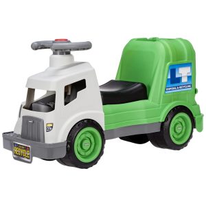 Caminhão de Lixo Infantil com Buzina e Espaço para Lixo na Parte de Trás para Crianças Acima de 3 Anos Little Tikes Verde e Branco