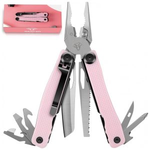 Alicate Multifuncional 14 em 1 Aço Inoxidável com Travamento Automático SIUPRO SD9 Rosa