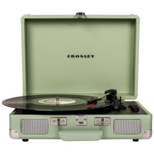Vitrola Toca-Discos Cruiser Plus Vintage 3 Velocidades Bluetooth Maleta CR8005F-MT Crosley Menta
