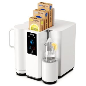 Purificador de Água LANGWATER The Well Osmose Reversa Remineralização Natural Sabor Limão Bancada 15L 3 Filtros Branco