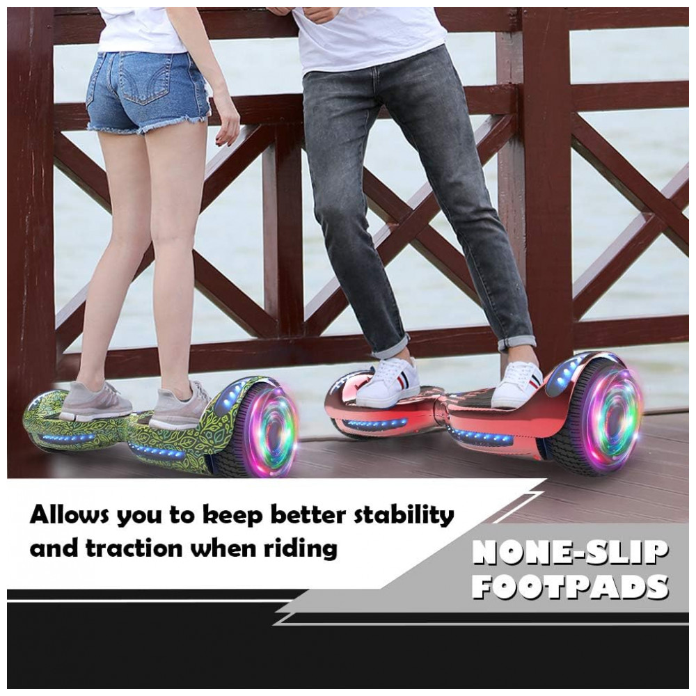 Hoverboard Certificado HS2.01 Green Life com Rodas LED Flash, Bluetooth e Luzes LED - Imagem 6