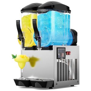 Máquina de Raspadinha Comercial 30L (8 Galões) 1100W 220V para Bar. Grande Máquina de Granizados Elétrica com Modo de Auto limpezaMojgar