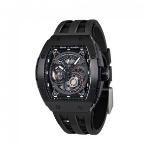 TSAR BOMBA Relógio Masculino Automático Mecânico 50m Resistência à Água Pulseira de Silicone Estilo Único